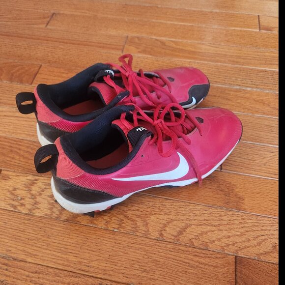 Nike Football Cleats Size 7 Red And Black - Picture 5 of 11
